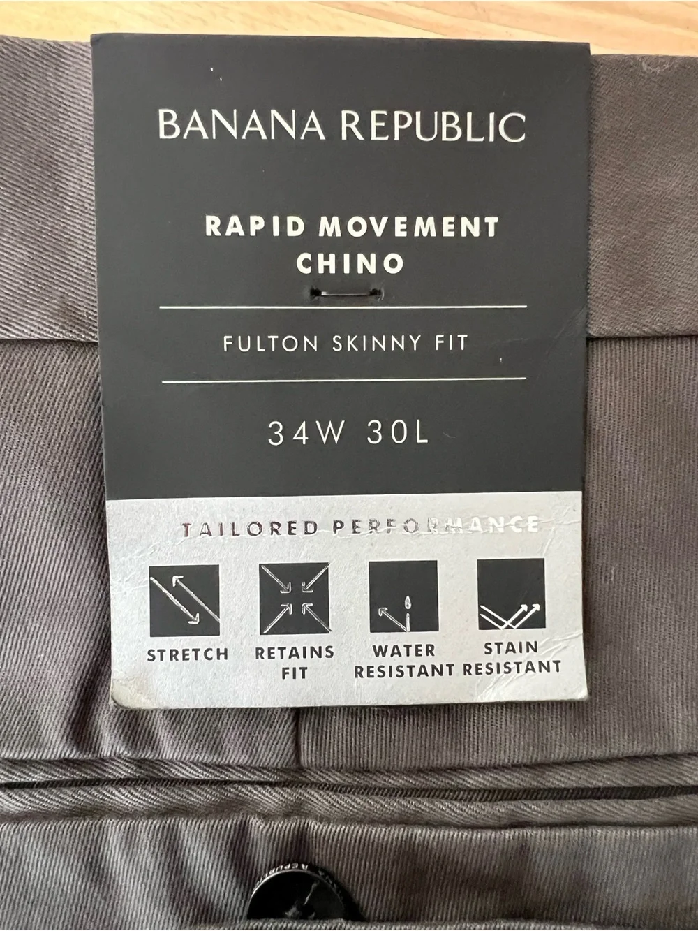 Banana Republic Rapid Movement Chinos Fulton skinny fit in Navy, Charcoal & Tan